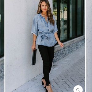 Jilly Tencel Tie Top